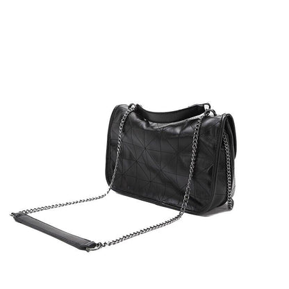 Shoulder Bag Pu Material Bag Cartoon Cat Pattern Crossbody Bag Black Color