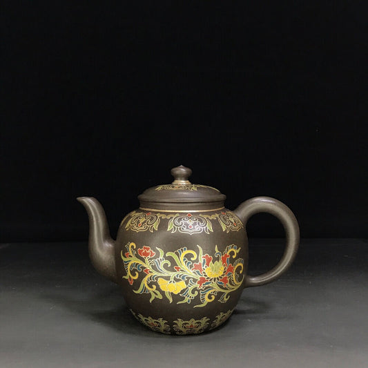 Chinese Yixing Zisha Clay Handmade Exquisite Teapot （鹅蛋壶 底款：金鼎商标）