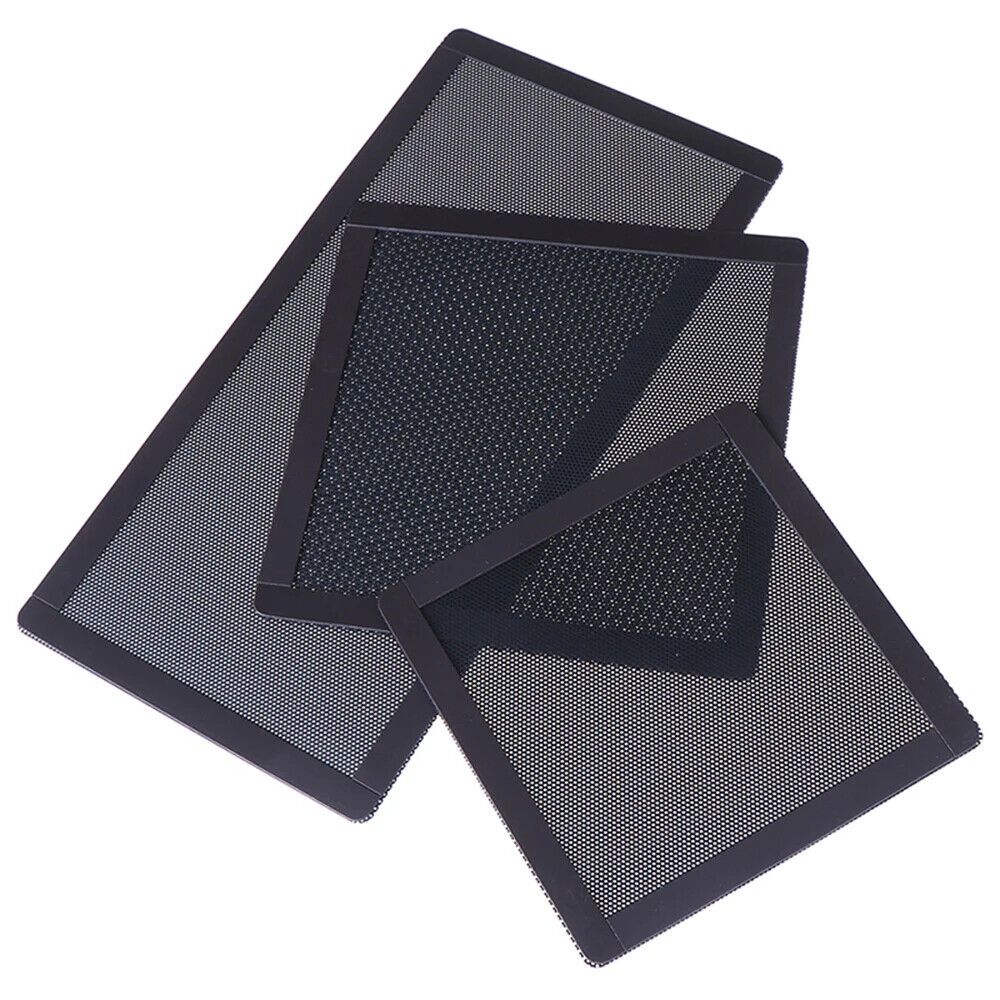 PC Case Dust Filter Mesh Black PVC Cooling Fan Computer Guard Cover Horn Net Kit