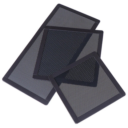 PC Case Dust Filter Mesh Black PVC Cooling Fan Computer Guard Cover Horn Net Kit