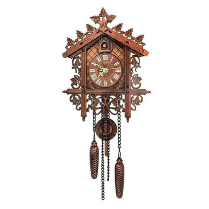 NEW Brown German Forest Cuckoo Clock Nordic Style Retro Wooden Cuckoo Wall Clock