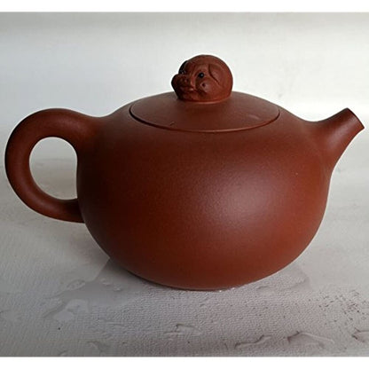 Teapot 9.5oz Chinese Yixing Xishi Tea Pots Handmade Zisha Genuine Clay Pig Lid