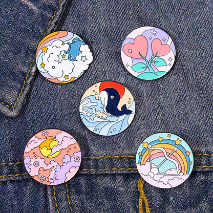 Cartoon Brooch Character Bag Backpack Badge Lapel Enamel Pins Brooches Jewelry