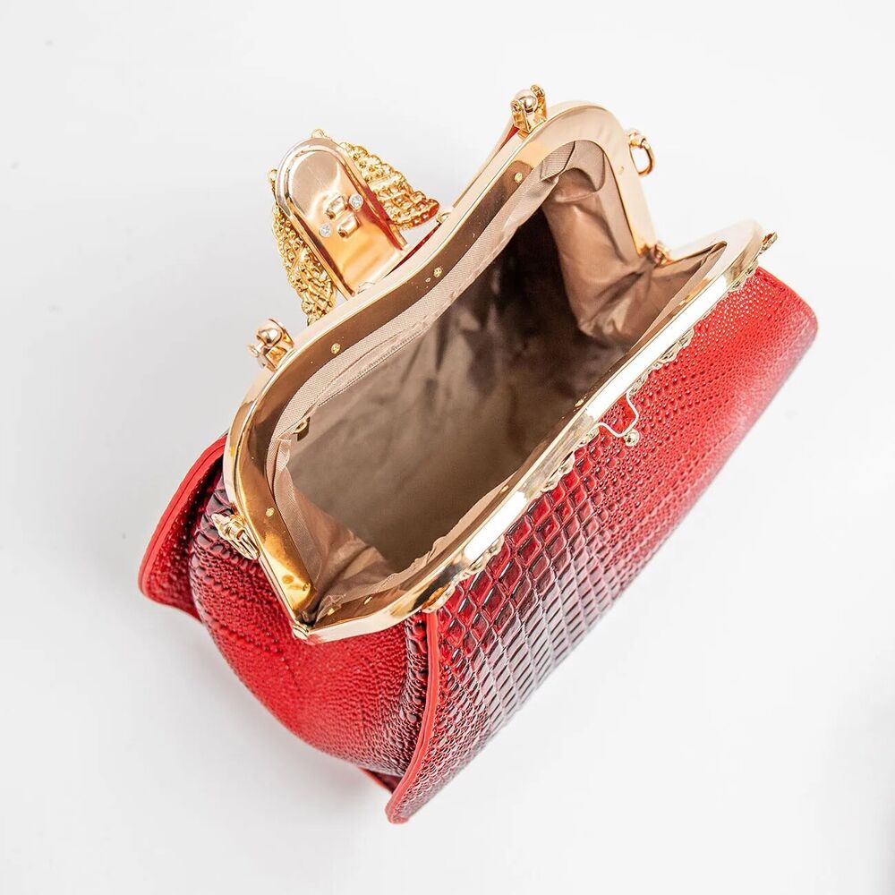 Trendy Banquet Evening Bag Metal Gold Wire Chain Ladies Dinner Bag