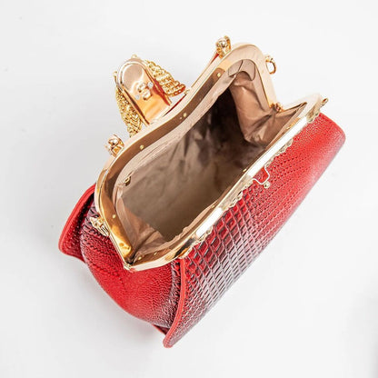 Trendy Banquet Evening Bag Metal Gold Wire Chain Ladies Dinner Bag