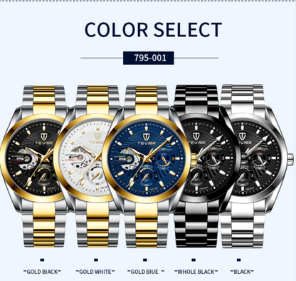 Tevez fashion men's fully automatic mechanical wrist watch