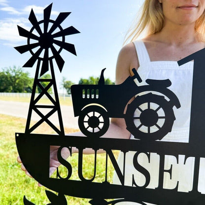 Personalized Farm Metal Sign Farm Sign Personalized Farmhouse Sign Custom Farm