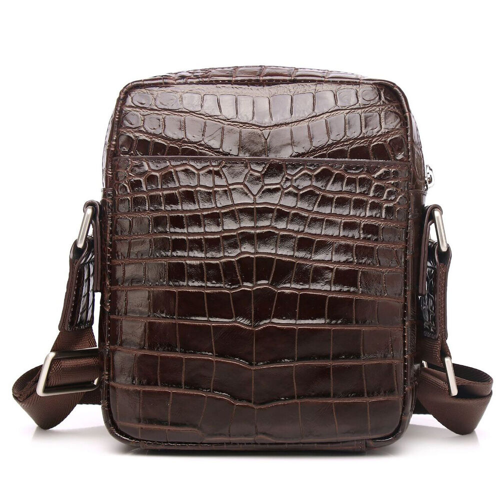 Designer Men's Bag, Real Leather Crocodile Men's Business Shoulder/Messenger Bag