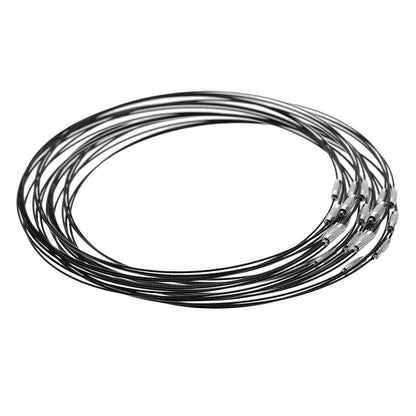 Jewelry Making Cord 20Pcs Stainless Steel Choker Wire DIY Necklaces Collars 46cm