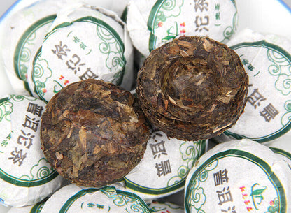 Organic Pu'er Tuo Tea Tuocha Pu-erh Raw Mini Tuo Cha 200g Bamboo Tray Pack
