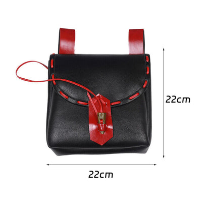 Medieval Renaissance Faux Leather Belt Pouch Reenactment Cosplay Waist Belt Bag