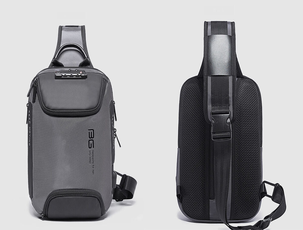 TSA Lock Charging Port Water Resistant Chest Pack Sling Bag One Strap Backpack