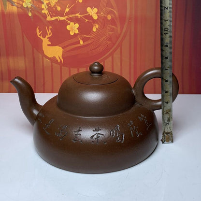 Vintage Chinese Yixing Purple Clay Teapot Zisha Ceramic Gourd Teaware Collection