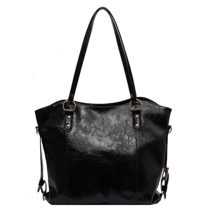 Women Soft Oiled Leather Handbag Messenger Shoulder Tote Bag Crossbody Satchel