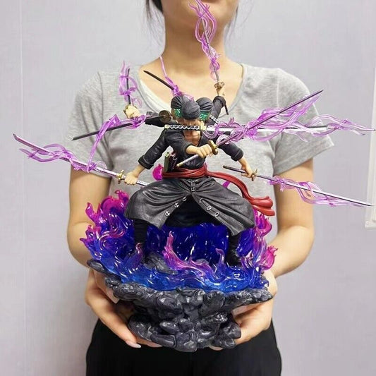 One Piece Roronoa Zoro Ashura Three Head PVC Action Figure Statue Model Toy Gift