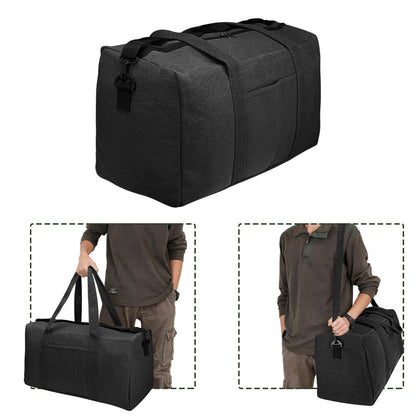 60 L Large Canvas Duffle Bag Travel Luggage Sports Gym Tote Waterproof Men Women