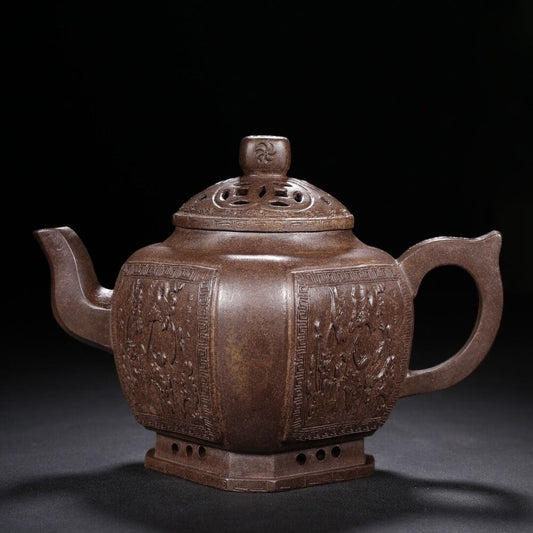 vintage chinese yixing purple clay teapot zisha ceremony exquisite teaware art