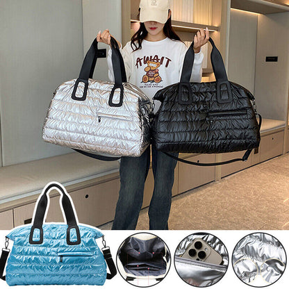 Women Big Capacity Quilted Yoga Sport Handbag Fitness Bag Travel Crossbody Bags