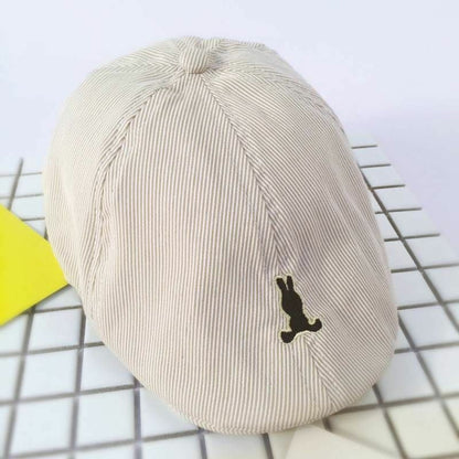Baby Hat Spring Cotton Handsome Striped/Solid Boy Cap Beret Kids Sun Accessories