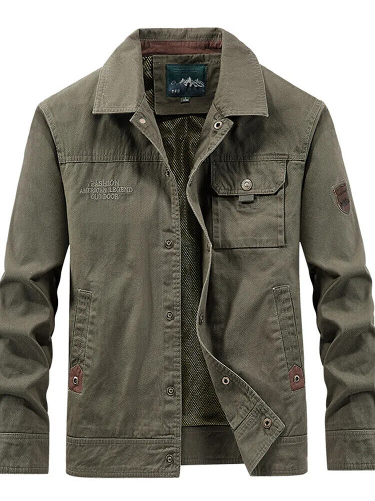 Spring and Autumn Comfortable Breathable Standing Collar Jacket Men's Coat