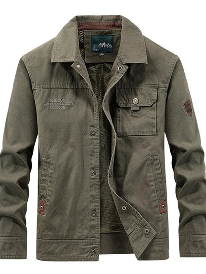 Spring and Autumn Comfortable Breathable Standing Collar Jacket Men's Coat