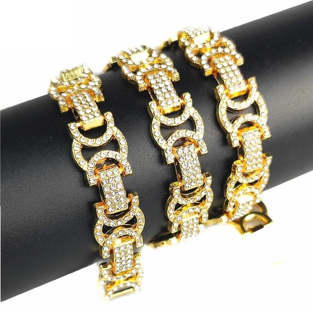 Mens ICED Miami Cuban Link Chain Barbed Thorn Spiked Necklace Plated CZ Jewelry