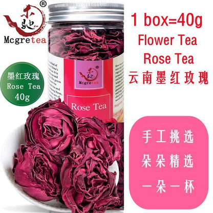 Natural Yunnan Roses Flower Tea Organic Red Healthy Tea Dried Flowers Buds 40g