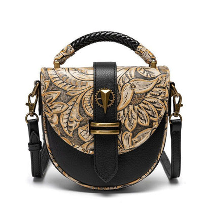 Retro Small Shoulder Purse Crossbody Bag Genuine Leather Cowhide Handbags Shell