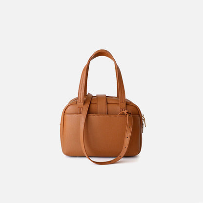 Roomy Leather Handbag Doctor Bag Purse Tote Shoulder Bag w/ Crossbody Strap