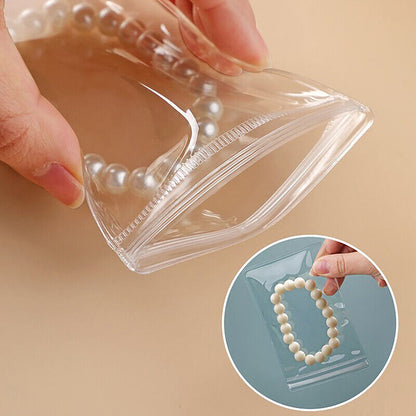 10Pcs Jewelry Storage Bag Box Anti-Oxidation Transparent Jewelry Organizer