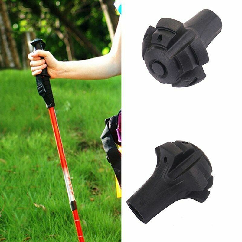 Nordic Walking Stick Tip Protectors Trekking Pole Round Rubber Outdoor Hiking