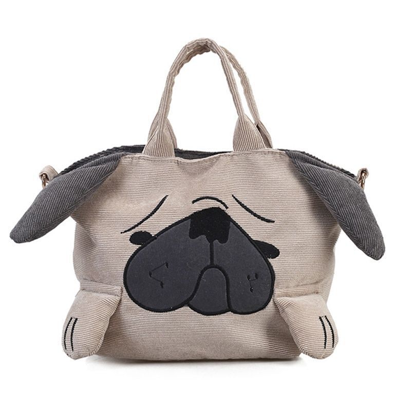 Cute Handbag Casual Travelling Large Totes Shoulder Bags Corduroy Messenger Bag