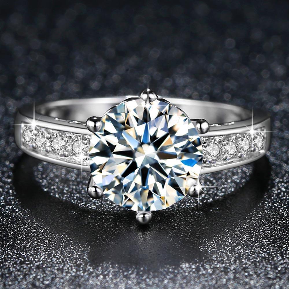 Anillos Sortijas Argollas de Compromiso Matrimonio Para Mujer Joyería 2024 Moda