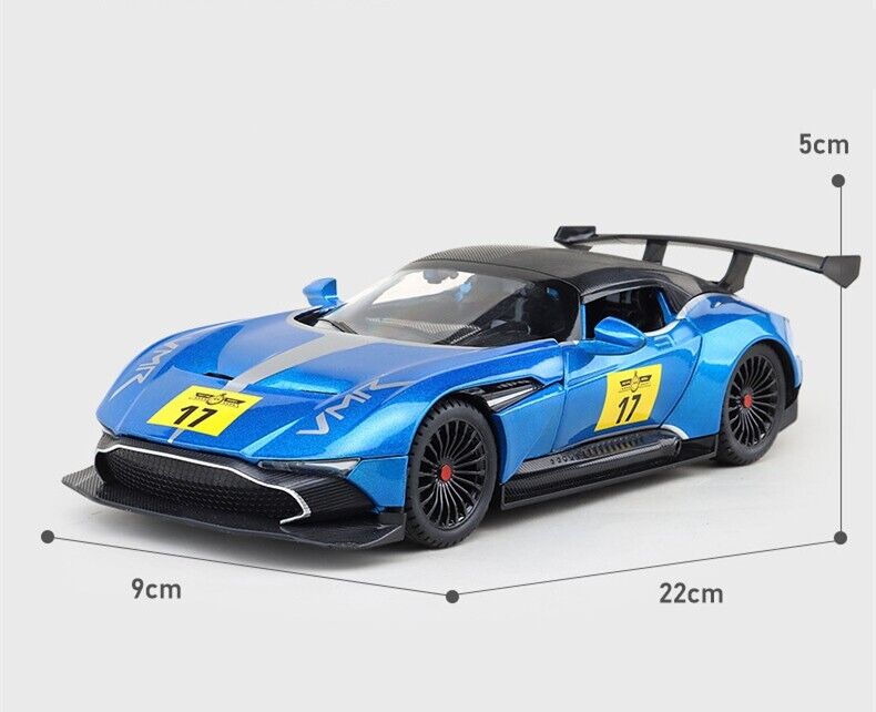 1:22 Aston Martin GT Diecast Model Toy Car Collection Vehicle Sound Lights Gift