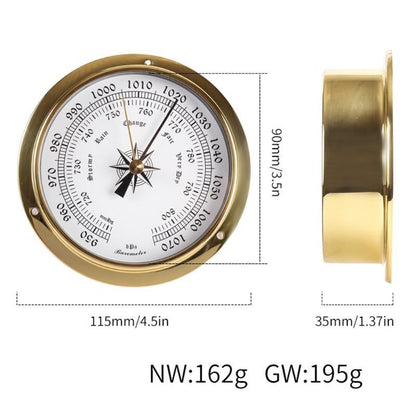 Hygrometer Barometer 115mm Wall Mounted Thermometer Tidal Clock Weather Station