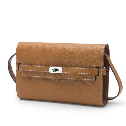 Mini Real Leather Flap Envelope Clutch Phone Wallet Shoulder Bag Purse Crossbody