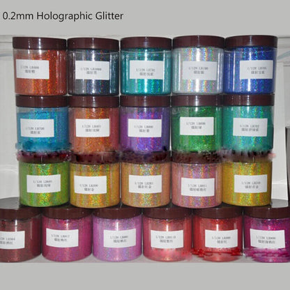 Nail Art Glitters 50g Bag Sparkly Holographic Powder Manicure Polish Accessories