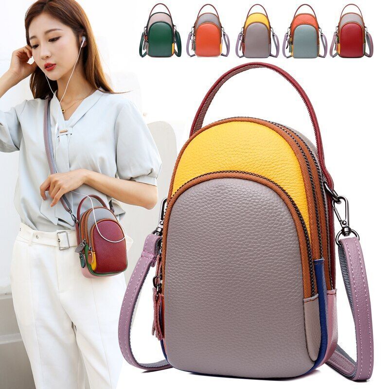 Handbag Genuine Leather Shoulder Bag Luxury Messenger Bag Phone Wallet Crossbody