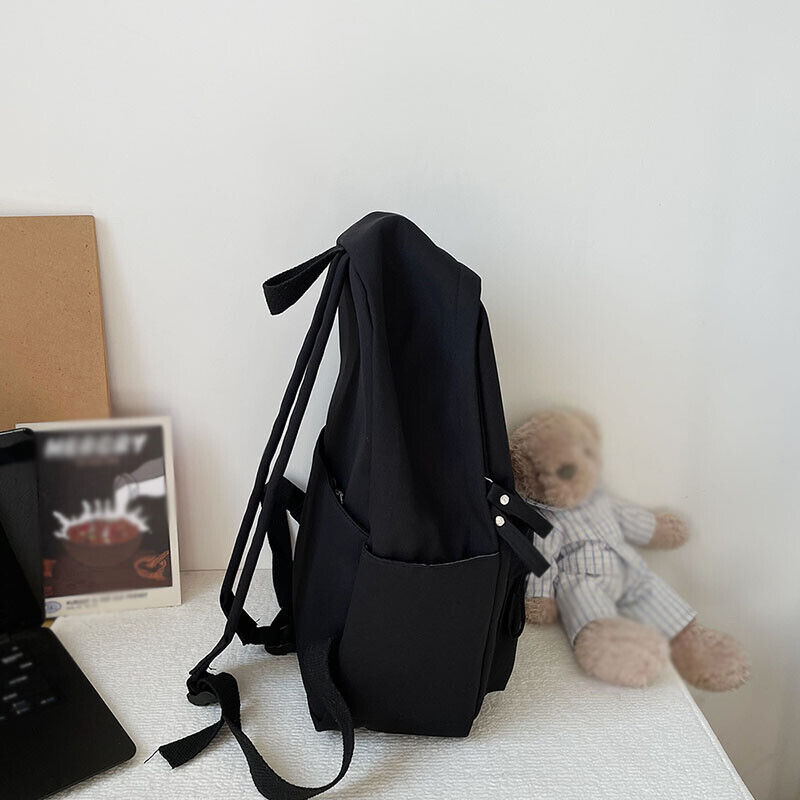 Vintage Canvas School Rucksack for Women Retro Shoulder Bag with Large Capacity