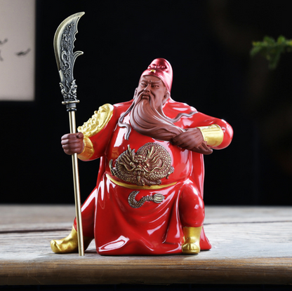 Yixing Ceramic Wu Caishen Guan Erye Zhaocai Guan Gong living room decoration Bog