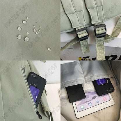 Pocket Backpack Men Canvas Bag Laptop Backpacks Student School Bags Women