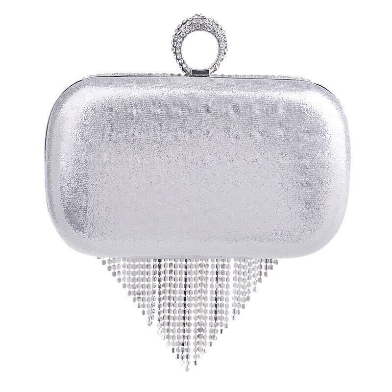 Shiny Diamonds Clutches Purse Evening Party Women Handbag Tassel Women Bag