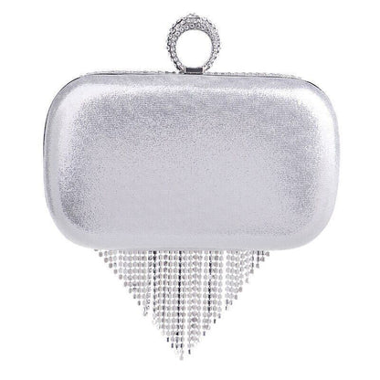 Shiny Diamonds Clutches Purse Evening Party Women Handbag Tassel Women Bag