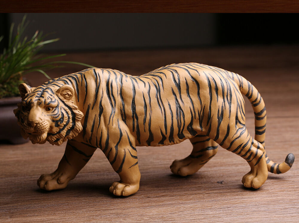 chinese yixing zisha handmade tea pet tiger decoration DuanClay tiger