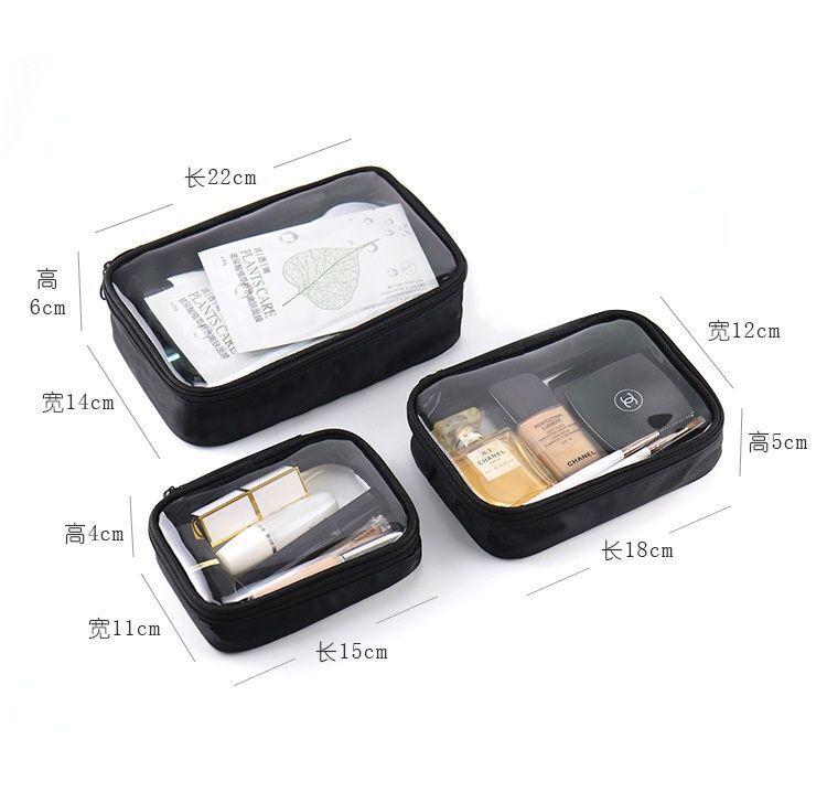 Waterproof Transparent Cosmetic Bag Makeup Case Clear Beauty Organizer S/M/L 1PC