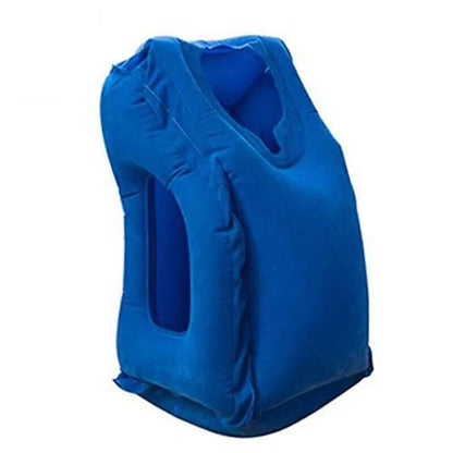 Inflatable Travel Sleeping Bag Neck Pillow Men Women Airplane Train Sleeping
