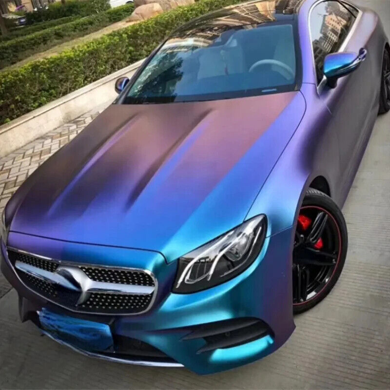 Car Stickers PET Chameleon Wrapping Self Adhesive Matte Metallic DIY Decals Film