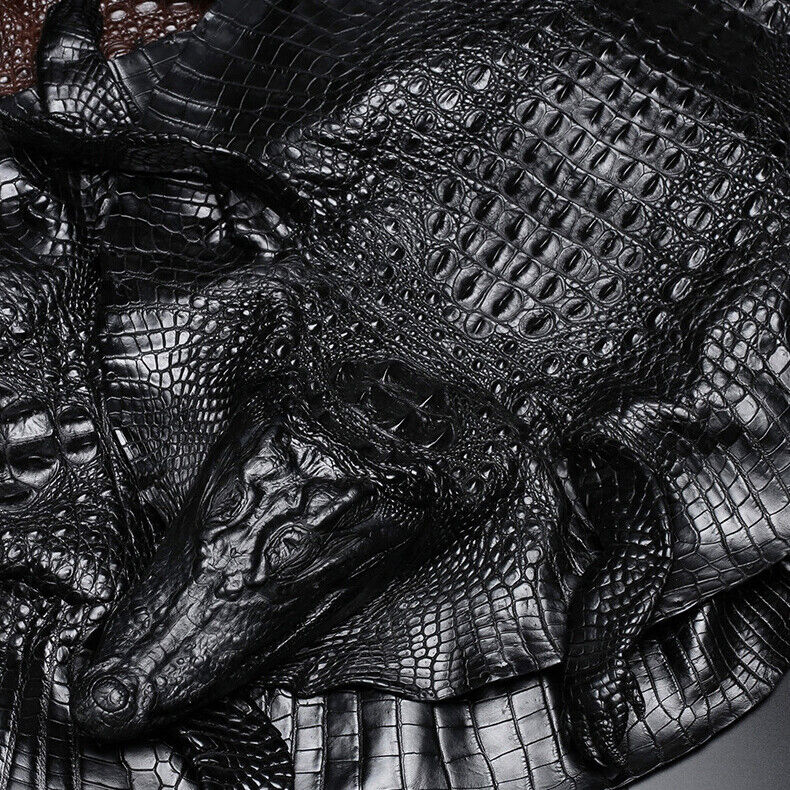 100% Real Crocodile Skin Leather Mens Business Clutch Wallet Zipper Envelope Bag