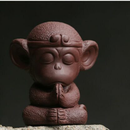 creative home decoration yixing zisha tea pet monkey statue small tea play new