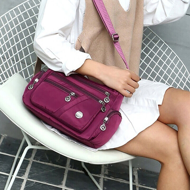 6 Colors Waterproof Nylon Bag Fashion Women Single Shoulder Bag Crossbody Bag,